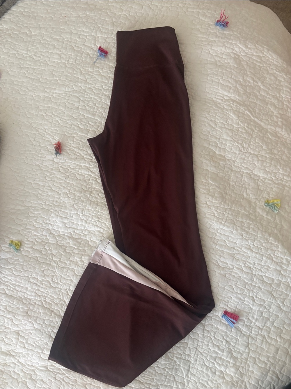 High-Rise Maroon Leggings